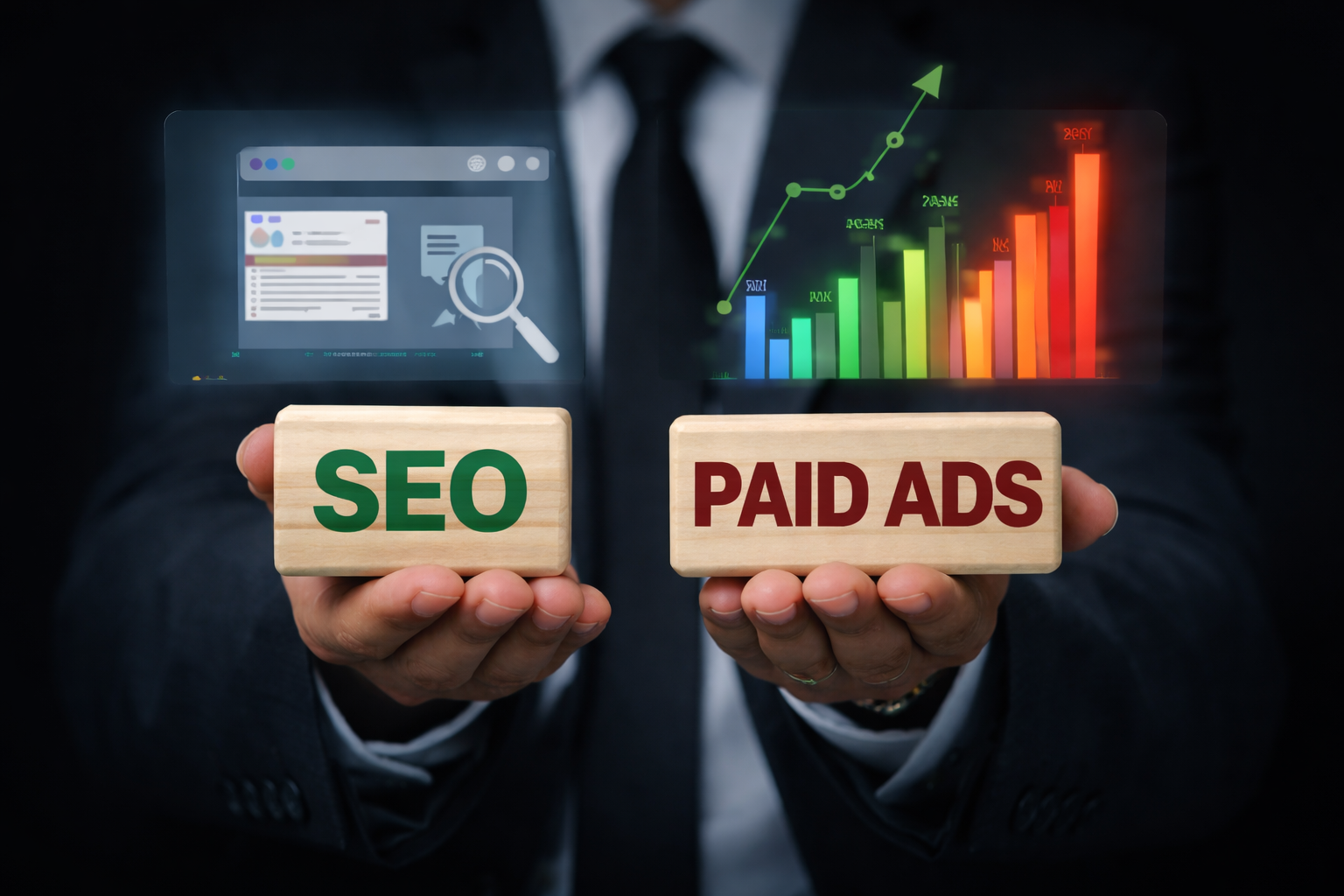 SEO vs paid ads comparison for business growth strategy